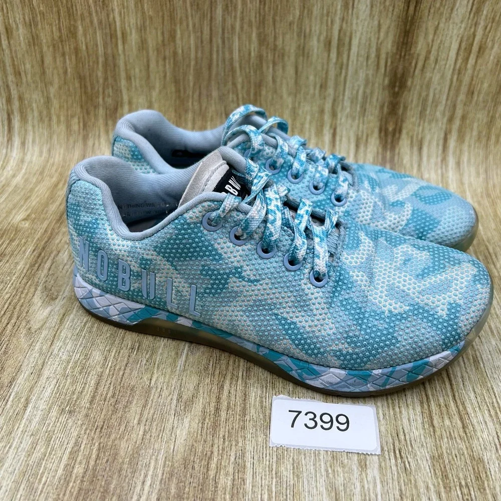 NOBULL Superfabric Women's Size 6.5 Blue Camo‎ Athletic Trainer Shoes Sneakers